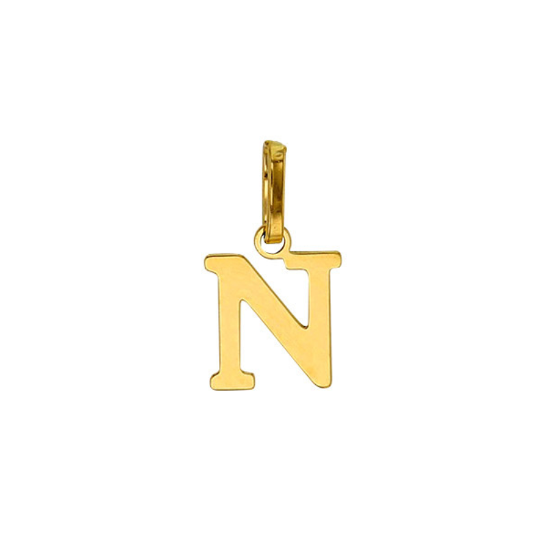 Pendentif Lettre N Or 9 carats