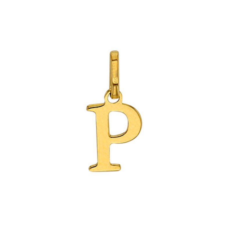 Pendentif Lettre P Or 9 carats