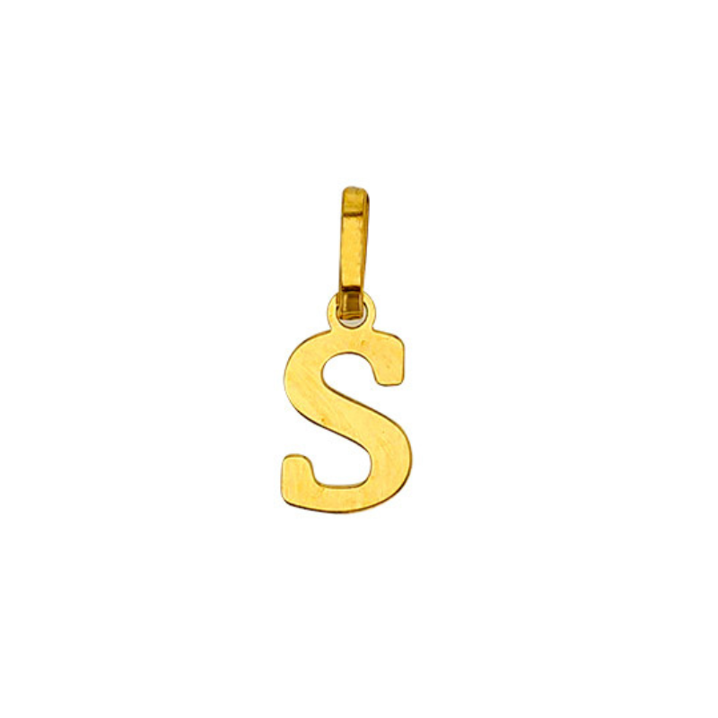 Pendentif Lettre S Or 9 carats