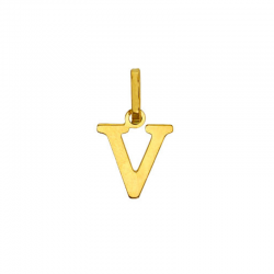 Pendentif Lettre V Or 9 carats