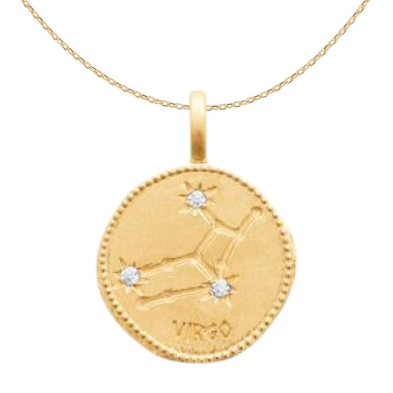 Collier avec Pendentif constellation Vierge plaqué or