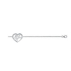 Bracelet Coeur "Je t'aime" en argent 925