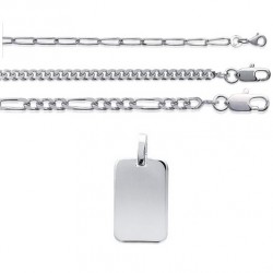 Chaîne et Pendentif Rectangle