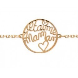 Bracelet "Je t'aime Maman" en Plaqué Or