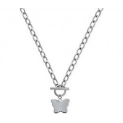 Collier Acier Papillon